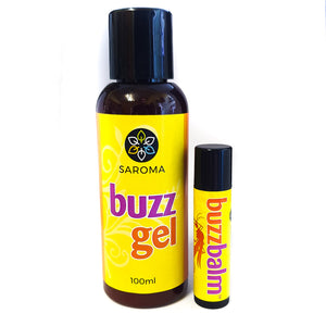 Buzz Gel repellent 100ml with flip top and BuzzBalm insect bite remedy 4.5g