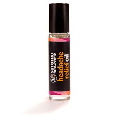Headache essential oil blend roll-on with lavender, peppermint, and marjoram in 10ml bottle