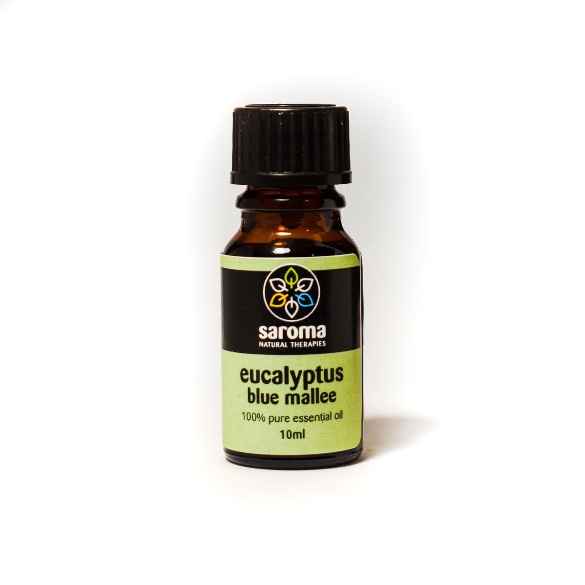 10ml bottle of 100% pure Eucalyptus Blue Mallee essential oil by Saroma for skincare and aromatherapy