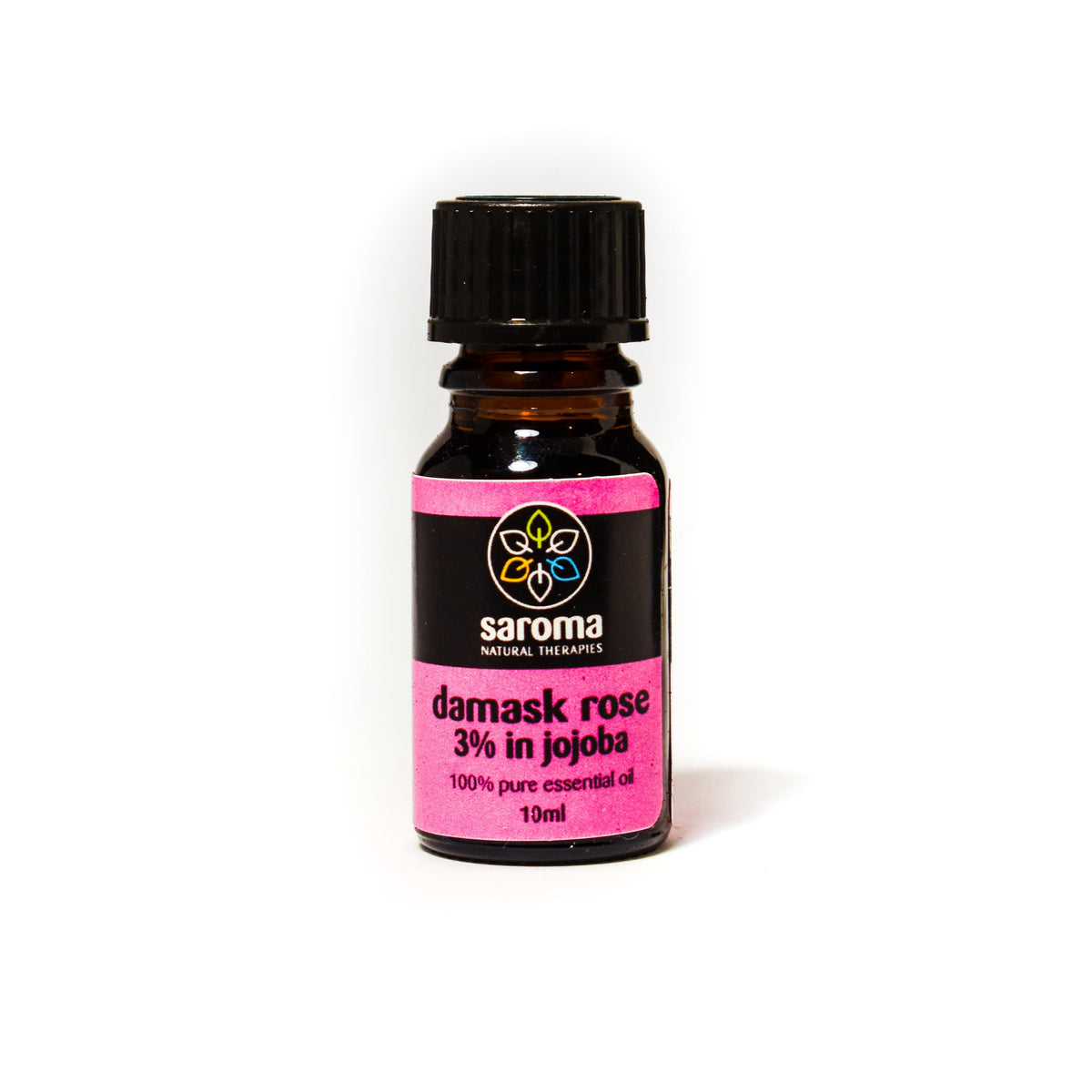 Damask Rose Essential Oil 3% in Jojoba 10ml bottle for skin and emotional care